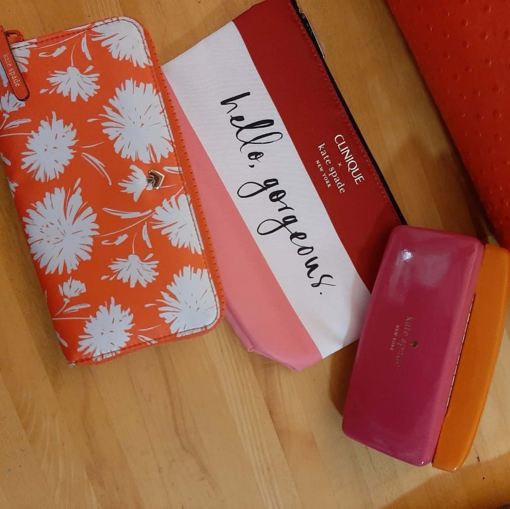 KATE SPADE Wellsley Orange "Martine" Satchel 5 Pc Set - Picture 2 of 16